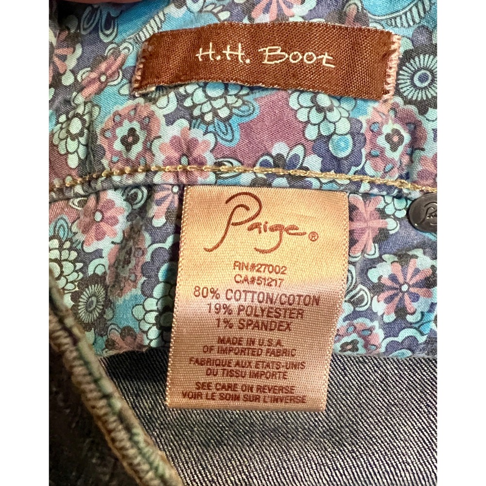 Paige Hidden Hills Bootcut Jeans Women's 29 Dark Wash Mid Rise Stretch Denim - Picture 12 of 13